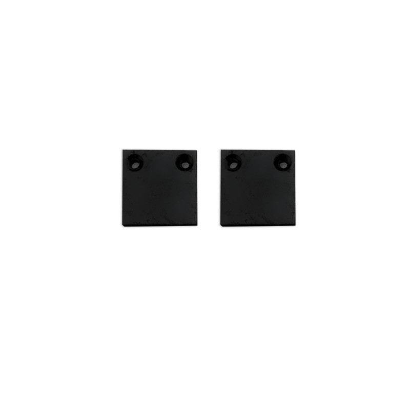 Endkappe Alu EC132 für Curtain10 ONE FLAT, 2 Stück, schwarz