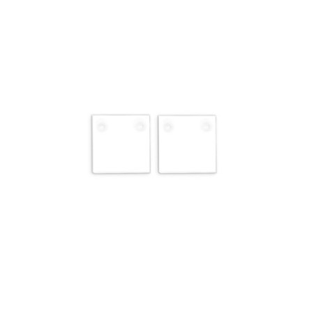 Endkappe Alu EC132 für Curtain10 ONE FLAT, 2 Stück, weiß