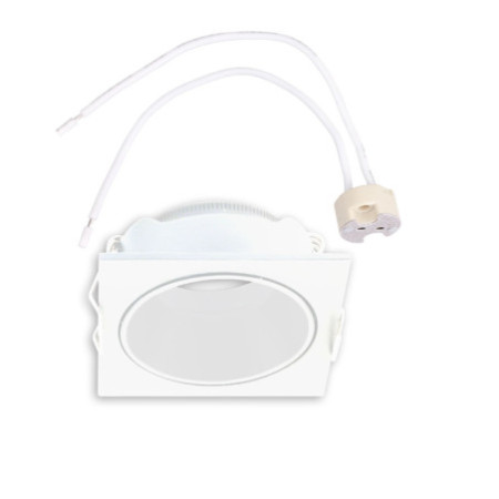 Einbaurahmen für MR11/GU10 Mini Spots, eckig, weiß