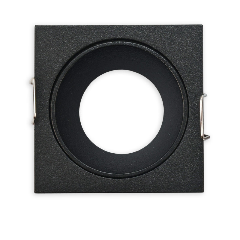 Einbaurahmen für MR11/GU10 Mini Spots, eckig, schwarz
