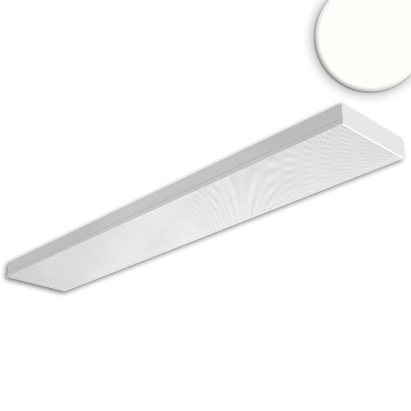 LED Langfeldleuchte, 120x20cm, weiß, PowerSwitch 25|30|35|40W, UGR unter 19 2H/2H, ColorSwitch 3000|4000|5000K, DALI dimmbar