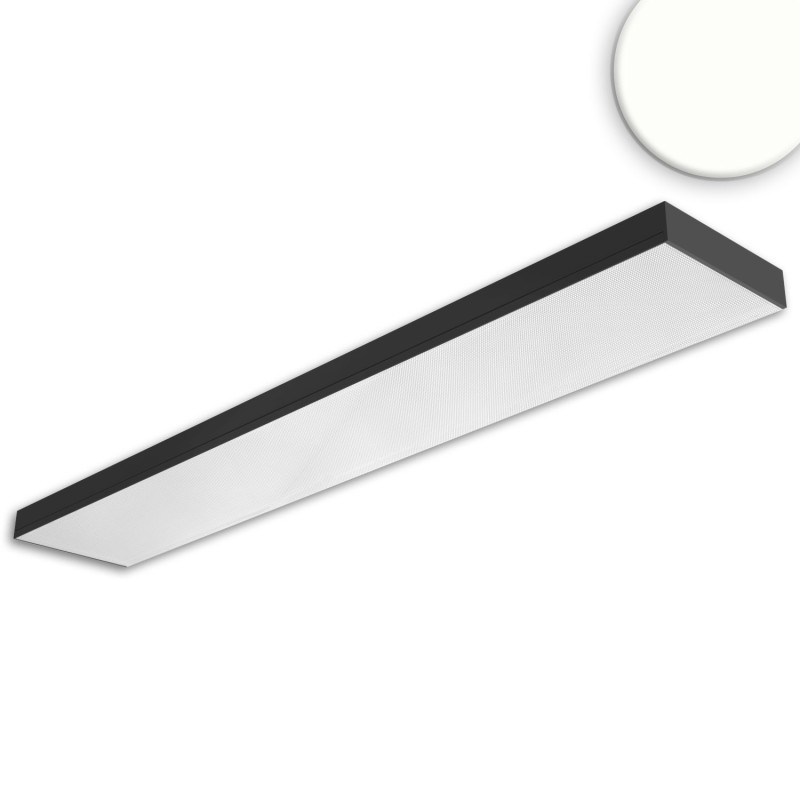 LED Langfeldleuchte, 120x20cm, schwarz, PowerSwitch 25|30|35|40W, UGR unter 19 2H/2H, ColorSwitch 3000|4000|5000K, DALI dimmbar