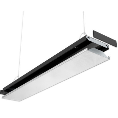 LED Langfeldleuchte, 120x20cm, schwarz, PowerSwitch 25|30|35|40W, UGR unter 19 2H/2H, ColorSwitch 3000|4000|5000K, DALI dimmbar