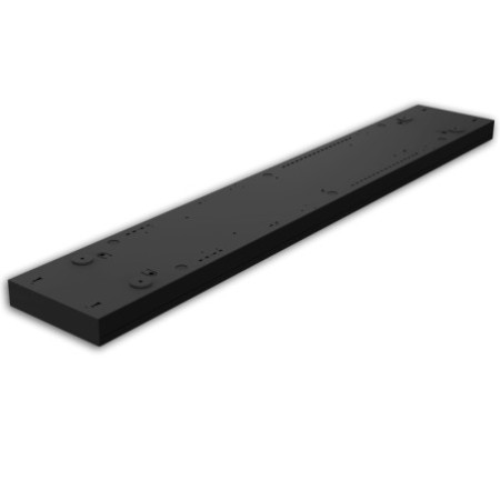 LED Langfeldleuchte, 120x20cm, schwarz, PowerSwitch 25|30|35|40W, UGR unter 19 2H/2H, ColorSwitch 3000|4000|5000K, DALI dimmbar