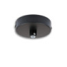 Deckenbaldachin rund, schwarz, für Kabel mit bis zu max. 9,8mm Manteldurchm.
