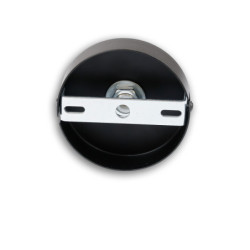 Deckenbaldachin rund, schwarz, für Kabel mit bis zu max. 9,8mm Manteldurchm.