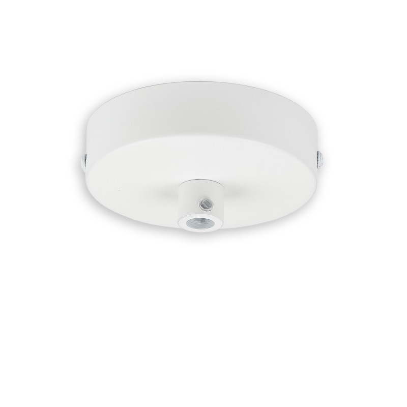 Deckenbaldachin rund, weiß, für Kabel mit bis zu max. 9,8mm Manteldurchm.