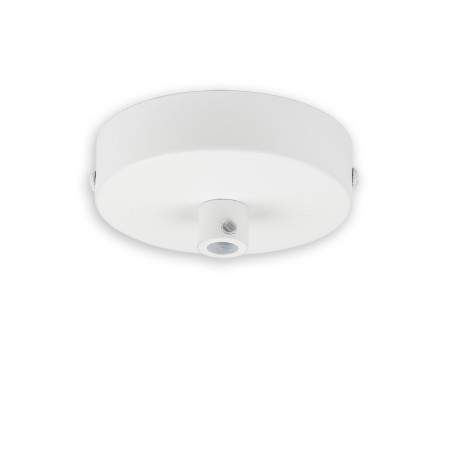 Deckenbaldachin rund, weiß, für Kabel mit bis zu max. 9,8mm Manteldurchm.