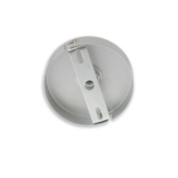 Deckenbaldachin rund, grau, für Kabel mit bis zu max. 9,8mm Manteldurchm.