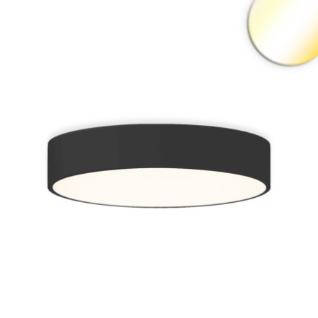 LED Deckenleuchte UGR unter 19 2H, schwarz, 40W|50W, IP44, DN600, ColorSwitch 2700|3000|4000K, dimmbar