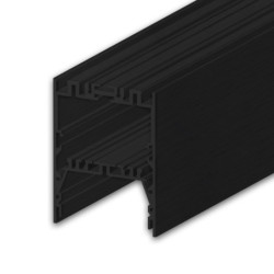 LED Leuchtenprofil LAMP40 Aluminium schwarz pulverbeschichtet, 300cm