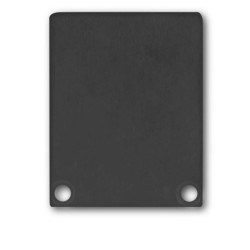 Endkappe EC45 Alu schwarz RAL 9005 für SURF/DIVE20 FLAT mit COVER12, 2 STK, inkl. Schrauben