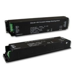 LED PWM-Trafo 24V/DC, 0-200W, IP20, 1-10V/Push/DALI-2 dimmbar