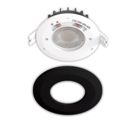 LED Einbaustrahler Vario-68, 6W, 60°, 2700|3000|4000|6000K, IP65, CRI90, schwarz