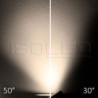 3-Phasen Schienenstrahler fokussierbar, 30W, 30°-50°, schwarz matt, 3000K, dimmbar