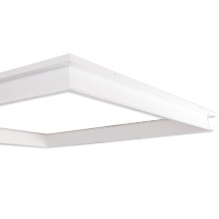 Einlegerahmen rückversetzt weiß RAL 9016 für LED Panel 625x625
