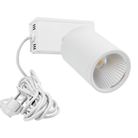 LED Strahler mit Montagebügel und Schukostecker, 40W, 36°, schwenkbar, weiß matt, 3000K, CRI über 90