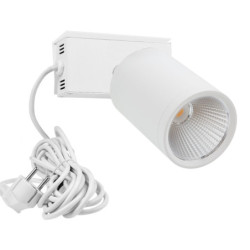 LED Strahler mit Montagebügel und Schukostecker, 40W, 36°, schwenkbar, weiß matt, 4000K, CRI über 90