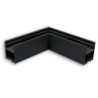 LAMP30V2 90° Eck, geschweißt, 120x120mm, schwarz RAL 9005, exkl. Cover