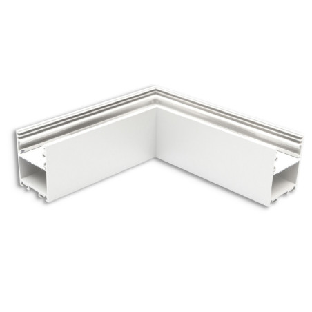 LAMP30V2 90° Eck, geschweißt, 120x120mm, weiß RAL 9003, exkl. Cover