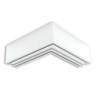 LAMP30V2 90° Eck, geschweißt, 120x120mm, weiß RAL 9003, exkl. Cover