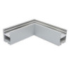 LAMP30V2 90° Eck, geschweißt, 120x120mm, silber pulverbeschichtet, exkl. Cover
