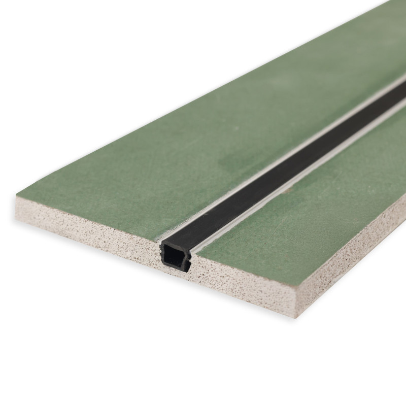 Plaster 10 One Gipskarton-Feuchtraumplatte 12.5mm, mit Profileinsatz inkl. Schutzcover, 100cm