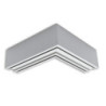 LAMP30V2 90° Eck, geschweißt, 120x120mm, silber pulverbeschichtet, exkl. Cover