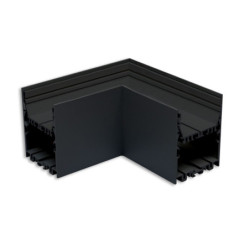 LAMP40 90° Eck, geschweißt, 140x140mm, schwarz RAL 9005, exkl. Cover
