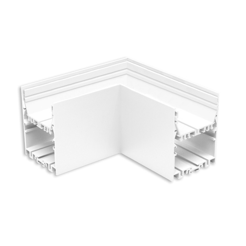 LAMP40 90° Eck, geschweißt, 140x140mm, weiß RAL 9003, exkl. Cover