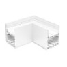 LAMP40 90° Eck, geschweißt, 140x140mm, weiß RAL 9003, exkl. Cover