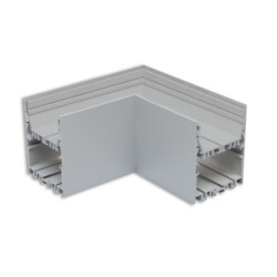 LAMP40 90° Eck, geschweißt, 140x140mm, silber pulverbeschichtet, exkl. Cover