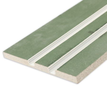 Plaster 10 Double Gipskarton-Feuchtraumplatte 12.5mm, mit Profileinsatz inkl. Schutzcover, 100cm