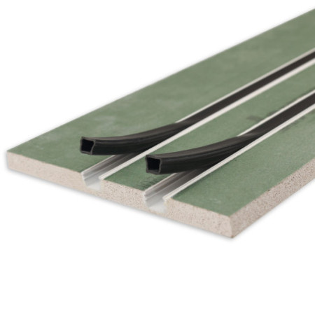 Plaster 10 Double Gipskarton-Feuchtraumplatte 12.5mm, mit Profileinsatz inkl. Schutzcover, 200cm