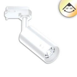 3PH Strahler SELECT 8W UGR unter 19, 18°-50°, weiß, ColorSwitch 2700-5000K, CRI90, dimmbar