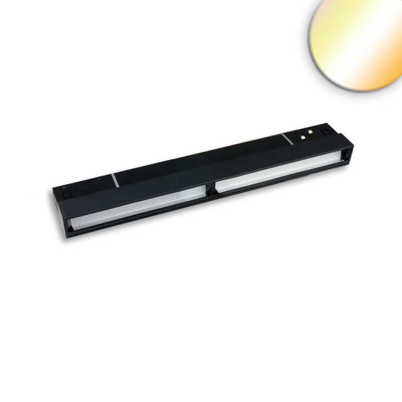 Track48 Wallwasher 22cm schwarz, 12W, 100° asymetrisch, 48V DC, 1800-4000K, CRI90, DALI DT8