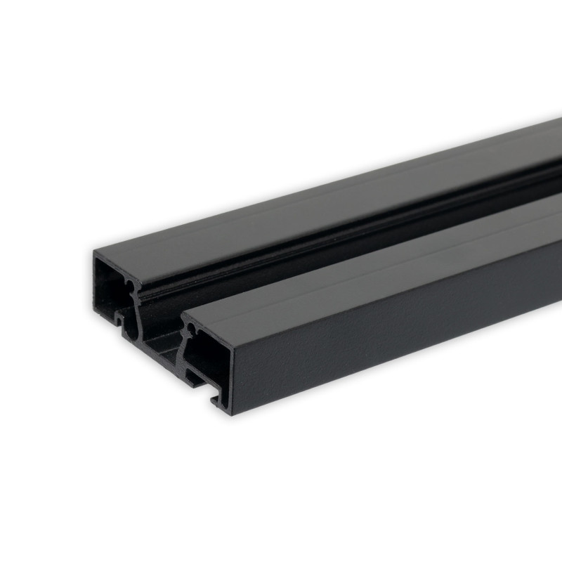 Gardinenprofil Curtain10 ONE, schwarz RAL9005, 200cm