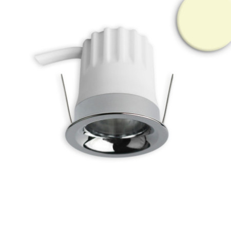 LED Einbaustrahler BACK32, alu glänzend, rund, 5W, CRI90, 3000K, rückversetzt, Honeycomb, dimmbar