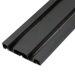 Gardinenprofil Curtain10 DOUBLE, schwarz RAL9005, 200cm