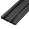 Gardinenprofil Curtain10 DOUBLE, schwarz RAL9005, 200cm