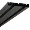 Gardinenprofil Curtain10 DOUBLE, schwarz RAL9005, 200cm