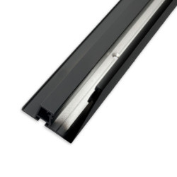 Karniesen-Blende VISOR mit Lichtlinienoption für Gardinenprofil Curtain, schwarz RAL 9005