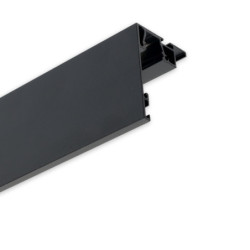 Karniesen-Blende VISOR mit Lichtlinienoption für Gardinenprofil Curtain, schwarz RAL 9005