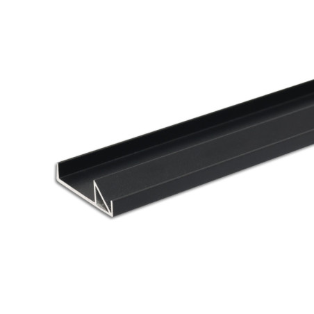 LED Regalkantenprofil FURNIT10 SHELF, 19mm, Aluminium, schwarz, RAL9005
