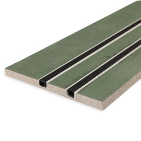 Plaster 10 Double Gipskarton-Feuchtraumplatte 12.5mm, mit Profileinsatz inkl. Schutzcover, 200cm