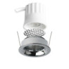 LED Einbaustrahler BACK32, alu glänzend, rund, 5W, CRI90, 3000K, rückversetzt, Honeycomb, dimmbar
