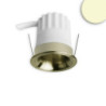 LED Einbaustrahler BACK32, messing geb., rund, 5W, CRI90, 3000K, rückversetzt, Honeycomb, dimmbar