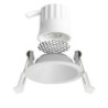 LED Einbaustrahler BACK45, weiß matt, rund, 5W, CRI90, 2700K, rückversetzt, Honeycomb, dimmbar