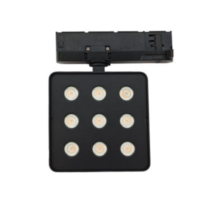 3-Phasen Schienenstrahler MATRIX, 20W, 40°, schwarz, 3000K, UGR unter 19