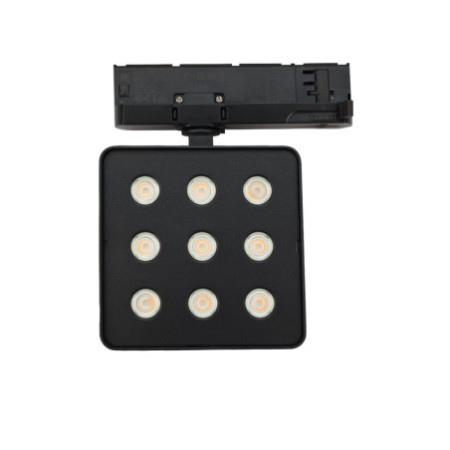 3-Phasen Schienenstrahler MATRIX, 20W, 40°, schwarz, 4000K, UGR unter 19